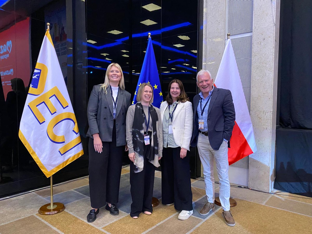 TheChristieNHS's tweet photo. We’re proud to be a member of the @OECI_EEIG.🌍 

We were the first UK centre to join the OECI back in 2008 and have just been reaccredited as a comprehensive cancer centre for the second time.
 
Some of the team went to Warsaw to pick up the certificate and meet other partners. https://t.co/MEIMnSuV3b