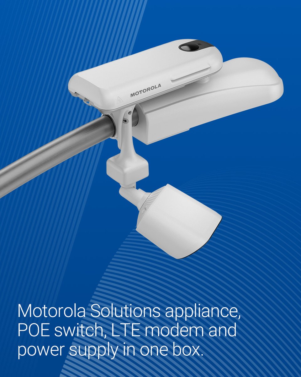 Avigilon's tweet photo. Upgrade city security in under an hour. ⏱️ The ENVR2X by Motorola Solutions mounts directly to streetlights. Packing the Motorola Solutions on-prem appliance, POE switch, LTE modem and power supply into one box. U.S. only. Learn more: https://t.co/0TBbJZCYnP https://t.co/9O6wWqj219