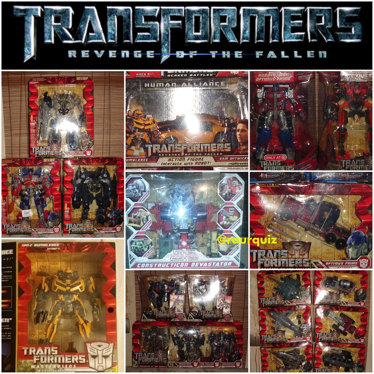 raurquiz's tweet photo. #otd #transformers #revengeofthefallen #17years #autobot #optimusprime #humanalliance #bumblebee #jetfire #statrosphere #ironhide #decepticon #megatron #starscream #soundwave #thefallen #mixmaster #demolishor #devastator #stratosphere #actionfigures @hasbro @takaratomytoys https://t.co/lQ28gCck3l