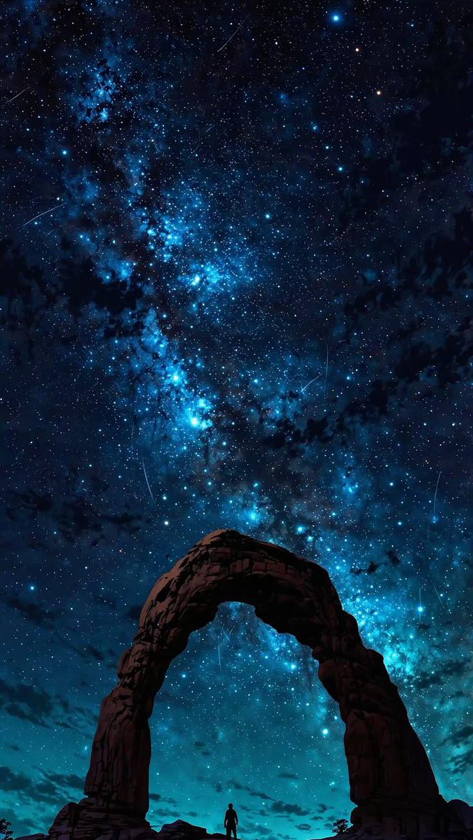 real_space01's tweet photo. Stargazing under Delicate Arch at Arches National Park https://t.co/sBRJV1WarM
