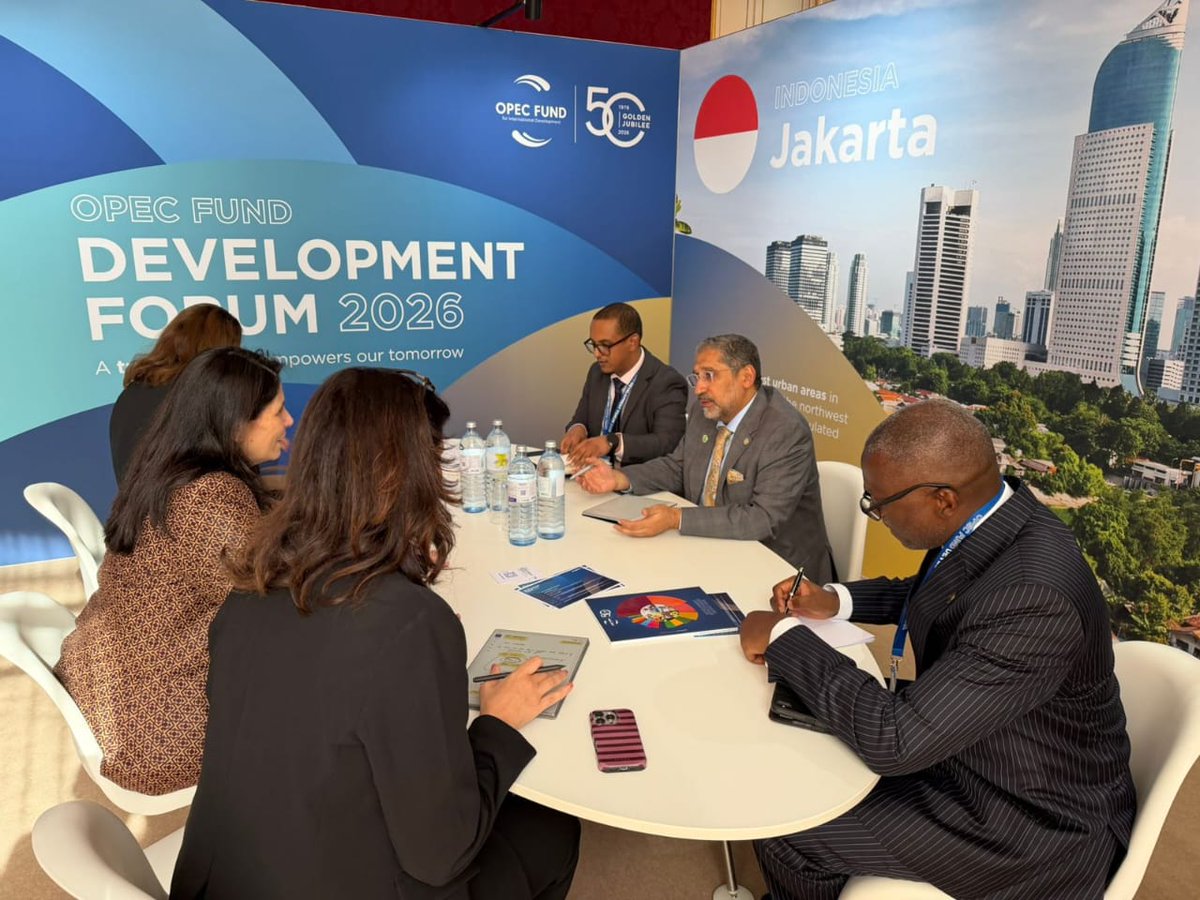badeabank's tweet photo. A delegation from the Arab Bank for Economic Development in Africa  (BADEA), led by H.E. Mr. Abdullah Al Musaibeeh, President of the Bank, participated in a series of high-level meetings and engagements in Vienna as part of the 2026 OPEC Fund Development Forum.

As part of these engagements, H.E. Mr. Abdullah Al Musaibeeh, President of BADEA, met with H.E. Mrs. Selma Haddadi, Deputy Chairperson of the African Union Commission, to discuss ways of strengthening cooperation and advancing the strategic partnership between BADEA and the African Union.

The meeting reviewed the existing areas of cooperation between the two institutions and explored opportunities to further develop their institutional partnership in support of Africa’s development and integration priorities.

The two sides also discussed ongoing preparations for a Memorandum of Understanding (MoU) between BADEA and the African Union, which is expected to be signed in the near future. The MoU will provide a framework for enhanced cooperation, stronger coordination, and expanded areas of collaboration between the two institutions.

Discussions further covered a number of initiatives and operations that BADEA could support in alignment with the African Union’s efforts to advance the Sustainable Development Goals and promote economic and social integration across the continent.

Both parties underscored the importance of continued coordination and joint action to maximize the impact of development programmes and initiatives and to support sustainable development efforts across African countries.

#BADEA #AfricanUnion #AU #OPECFundDevelopmentForum2026 #OPECFund #Vienna #DevelopmentPartnerships #AfricanIntegration #DevelopmentFinance #Africa #SustainableDevelopment #InternationalCooperation