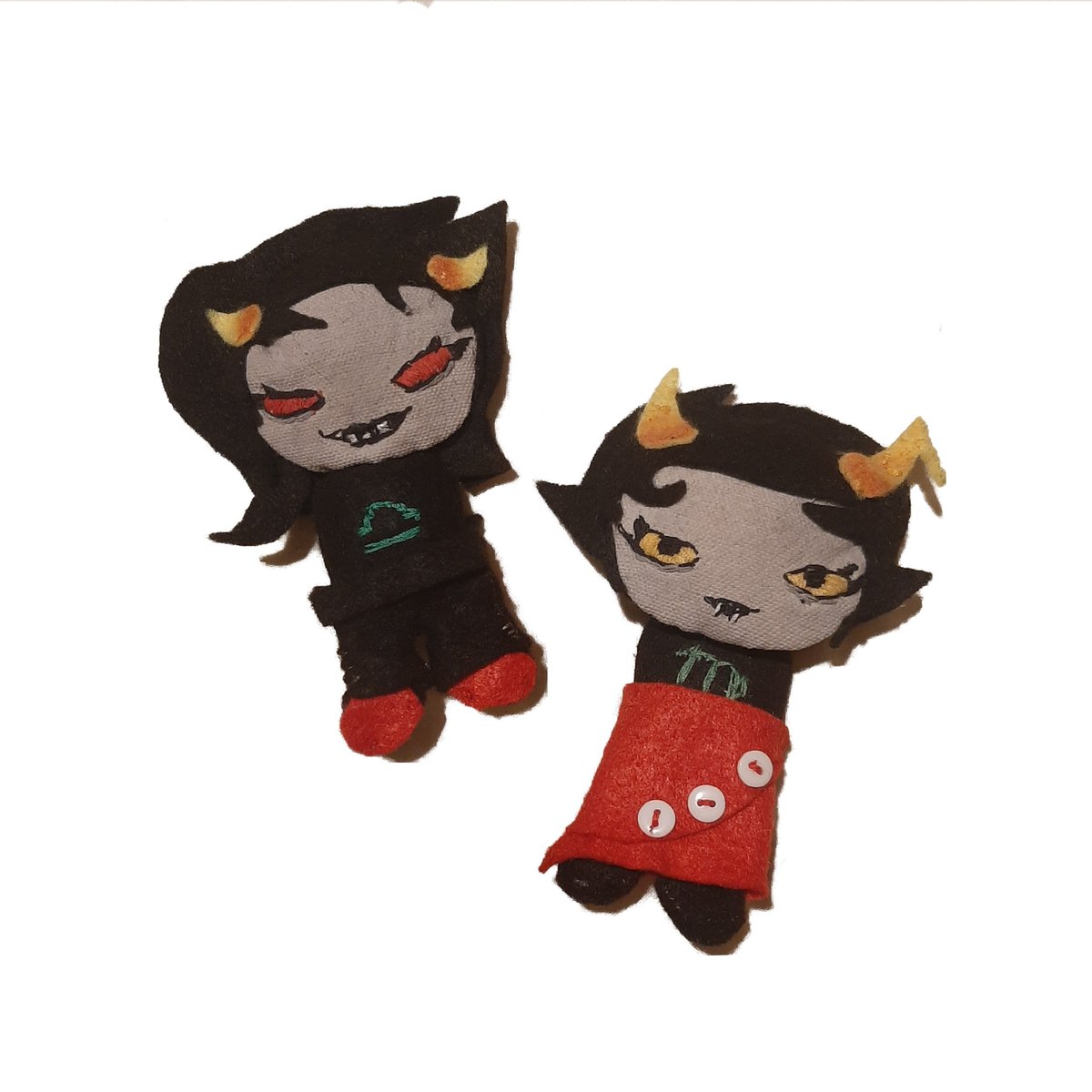 BetzaBlight's tweet photo. Terezi and Kanaya plushies I made a while ago!
#homestuck https://t.co/dalBWIqxKn
