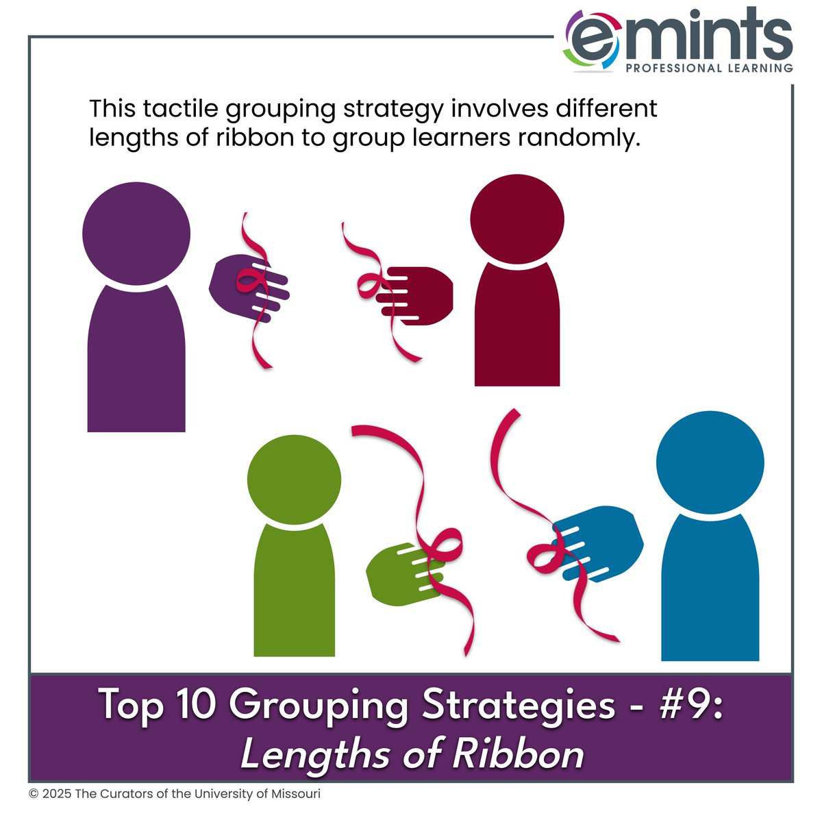 emintsnc's tweet photo. This month, we are sharing our eMINTS Top 10 Grouping Strategies! #10: Grab the String, #9: Lengths of Ribbon, #8: Sit, Stand, Squat!
See how to facilitate them all in our LMS! → https://t.co/upTaYR3EIt
#eMINTS #emintsAT #GroupingStrategies https://t.co/loYs0XeINM