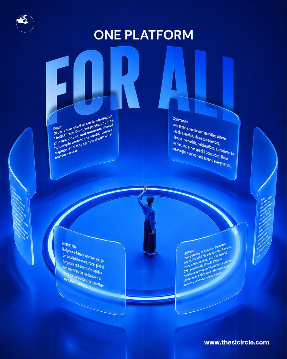 theslcircle's tweet photo. 🚀 Step Into TheSLCircle.

More than social media — a platform built for connection, community, and opportunity.

Join the movement. Be part of the millions building the future together.

#TheSLCircle #JoinTheCircle #FutureStartsHere https://t.co/6PA4gGBtnS