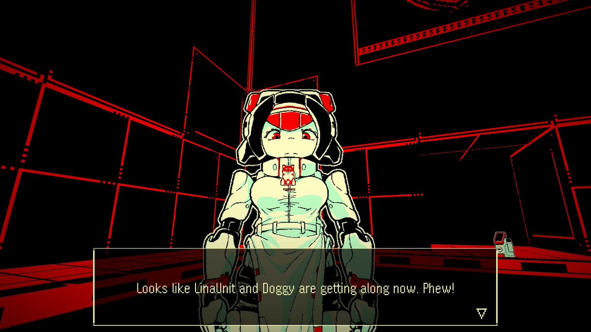 _rawrell's tweet photo. Playing the big robot woman game (The Last Salvage Squad). It's pretty fun and the art style is cool. 

I like how Japanese FPS are starting to become more common in the indie scene, they have a distinct style from western ones. https://t.co/C0himLUEZ9