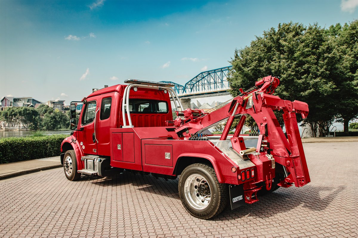 millerind's tweet photo. The Century 2465. Versatile (and red) like a Swiss Army Knife! 🇨🇭💪 @freightliner https://t.co/TXnU0SMcGw
