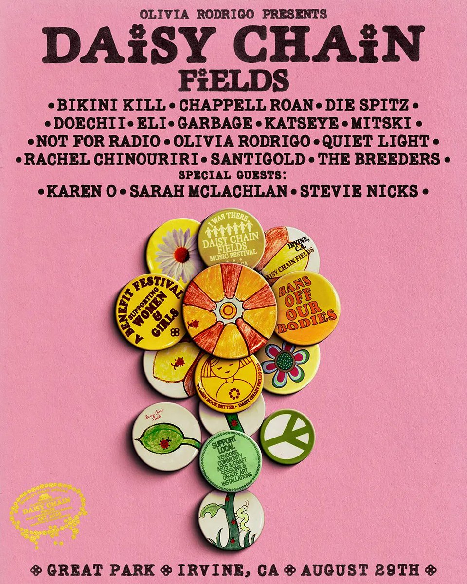oliviarodrigITA's tweet photo. 🚨| I biglietti per il Daisy Chain Fields sono ora SOLD OUT! https://t.co/wwgiCxNPhZ
