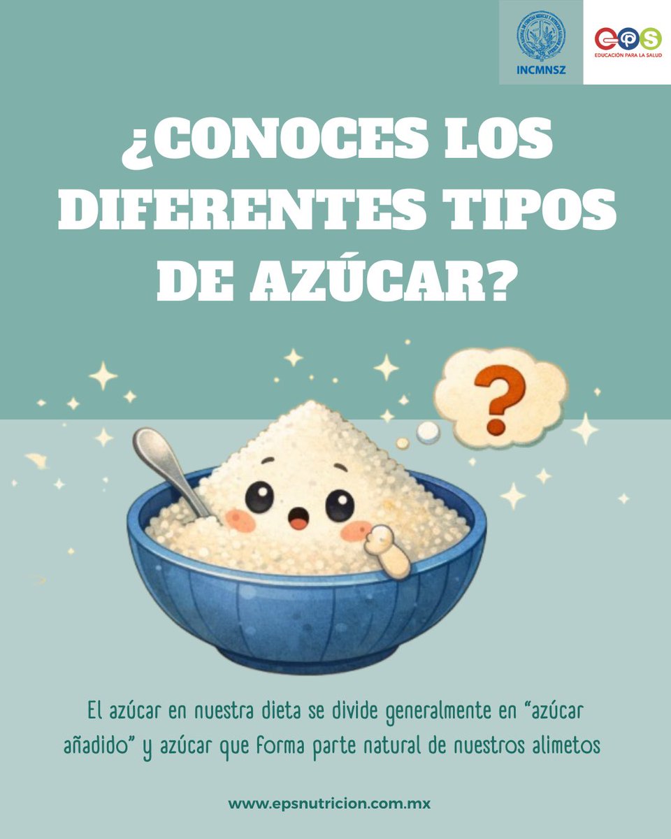 INCMNSZ_EPS's tweet photo. ¡Descubre los diferentes tipos de azúcar y cómo impactan tu cuerpo! 🦷🍎 ¿Ya sabías la diferencia entre natural, añadida y refinada? 👇

@incmnszmx @SSaludCdMx 
#EPS #INCMNSZ #Salud #Nutricion #Azucar https://t.co/y3HnJ6mNq8
