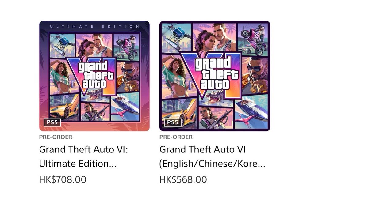 GTAVI_Countdown's tweet photo. GTA 6 pre-orders are now live in many countries in Asia:

- Japan
- China
- Malaysia
- India
- Korea
- Singapore
- Indonesia
- Vietnam
- Thailand https://t.co/rqQg3iTJI0
