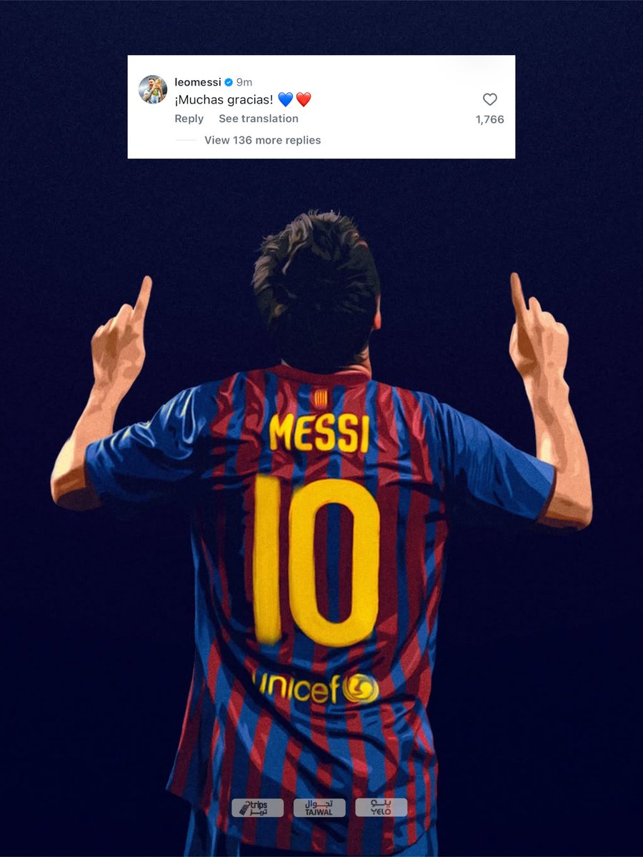 forcabarca_ar's tweet photo. الأسطورة ميسي: 

شكرًا لكم ❤️💙 https://t.co/xPJKLOgvgM