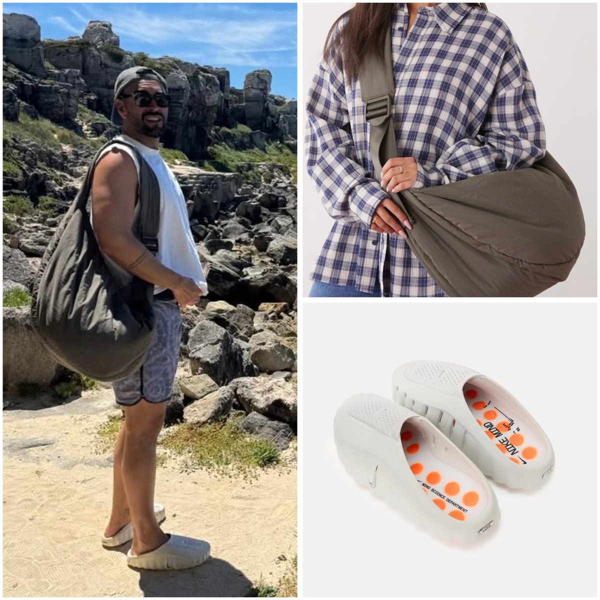 MengoniOutfit's tweet photo. Marco indossa: 

-Top senza maniche oversize con grafica di Asos Design
-Ciabatte da mare MIND 001 di 
Nike
-Borsa a tracolla grande di Weekday https://t.co/ulzAtXvVYO