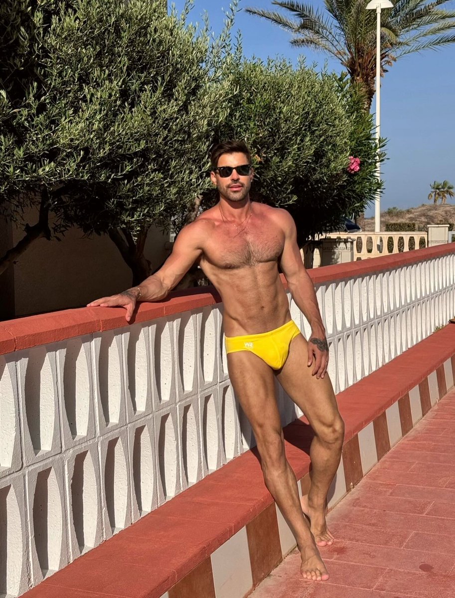 raphael_sebrala's tweet photo. 🩲 WR33 yellow swim briefs. Made for long beach days, poolside afternoons, and every golden hour in between. Our yellow swim briefs bring a bold pop of color with a clean, confident fit.

🙎 gorgeous @LazzaratoXXX 
☀️ https://t.co/u7seuPpE69

#WearRaphael #SwimBriefs https://t.co/qEV8Pjpn5C