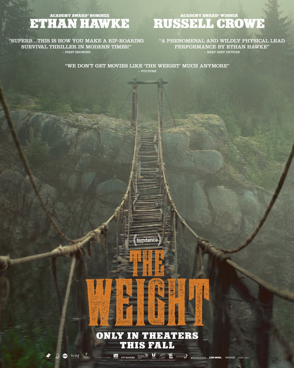 vertical_film's tweet photo. THE WEIGHT starring Academy Award® Nominee Ethan Hawke and Academy Award® Winner Russell Crowe lands in theaters September 18. https://t.co/9DK6nCLOW4