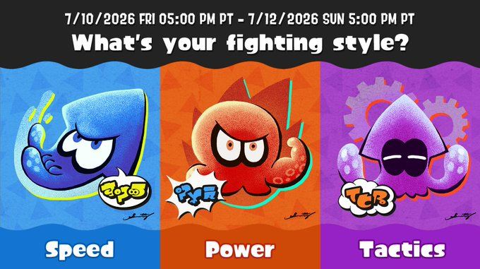 TorvaFirmus's tweet photo. Splatfest, Splatoon 3, Splatoon Raiders... what could go wrong.

My choices are Speed or Power or the Purple one...
The choice is tricky

#splatoon3 #splatoon #splatfest #splatoonraiders #torva #iamtorva #torvafirmus https://t.co/ZG1CW4QFxn