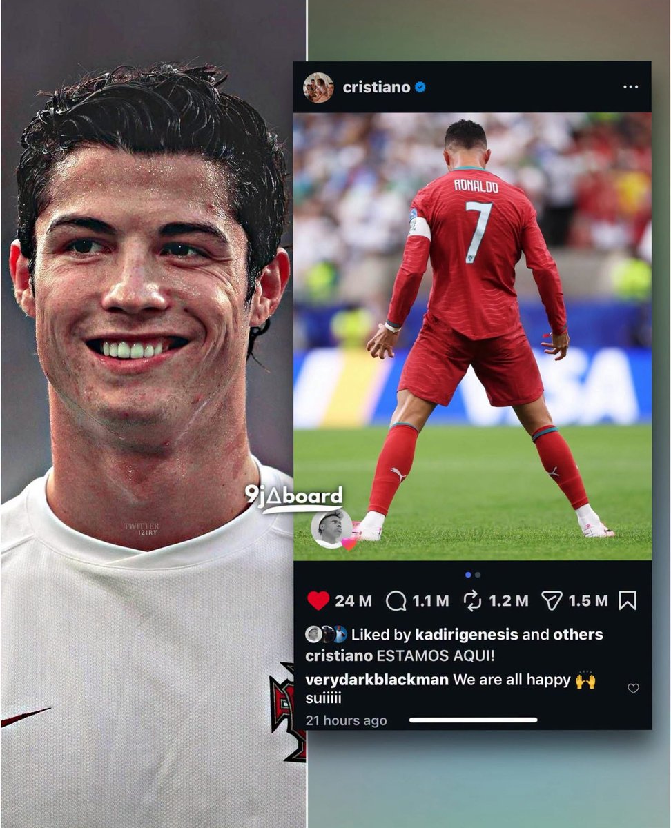 esegbonaluis's tweet photo. 24Million likes, 1.1Million comments, 1.2Million retweets, 1.5Million saved all this from a picture he posted on Instagram in less than 24 hours he scored 2 goals for his country at the Worldcup.

Bruhhh if he wins the TROPHY 🏆 Instagram might crash and close down the app that day coz the congratulating messages might freeze the app 😁. 

At this moment FIFA and every other football championship tournament event should just pailup millions of dollars and plate a GOAT Gold crown and present it to Rolando.
Bro is just the most influential man on this planet 🌎.

Suuuu delay is not SUUU denial 😁.