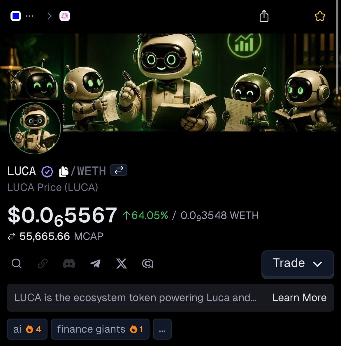 danbuildss's tweet photo. $LUCA is up +64% today.  

a  lot of people have been asking what the token actually represents, so here’s the simple version:

Zetta is the company.  

Luca is the AI financial analyst built by Zetta.  

$LUCA is the token tied to Luca the agent and its community.

I’ll write more on that tomorrow, but that’s the clean structure.