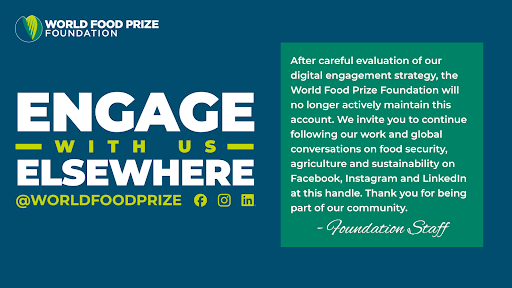 World Food Prize Foundation tweet media