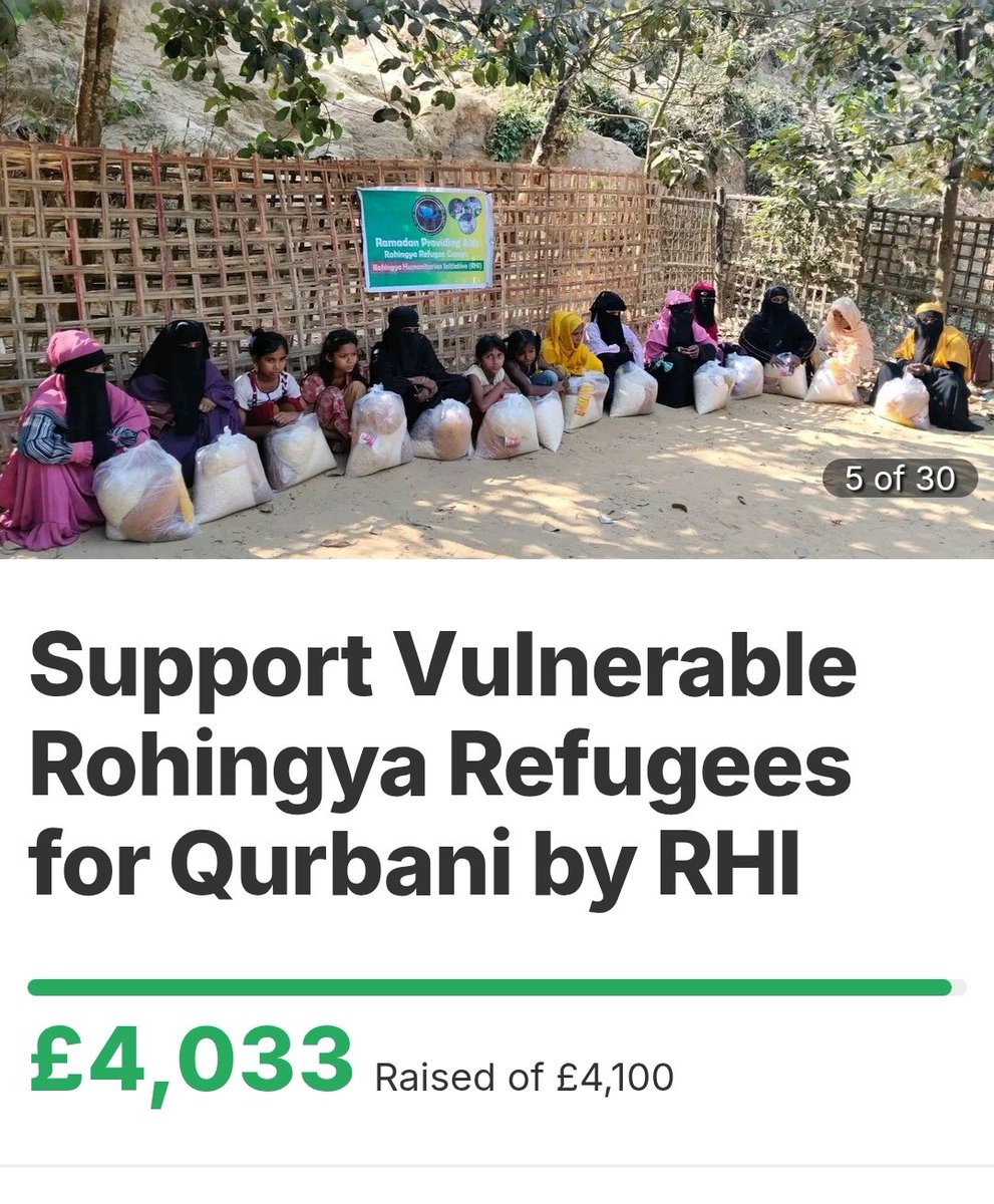 Rhi1012946Rhi's tweet photo. Hurry!

Why can’t we reach our final goal of £67 together?

Please don’t forget the 1.3 million Rohingya refugees in 2017. Please share with your friends and support by donating.

Every donation matters, and we truly appreciate your kindness.

https://t.co/Rxk3kGNu2T… https://t.co/Y0tQOJf2im