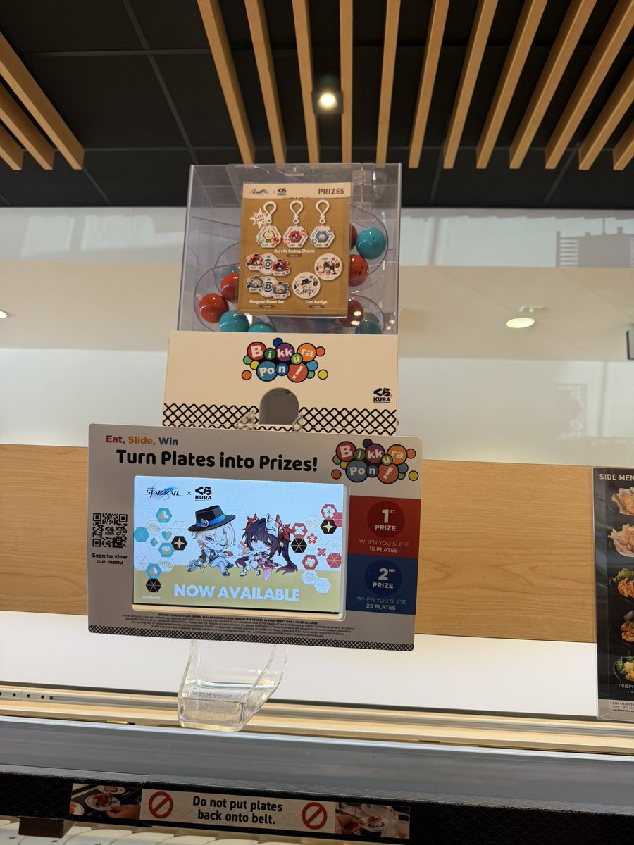 Nicole_KVI's tweet photo. Honkai: Star Rail x Kura Sushi collab begins today 🎉🎉🎉 https://t.co/nRpfytS8Rr