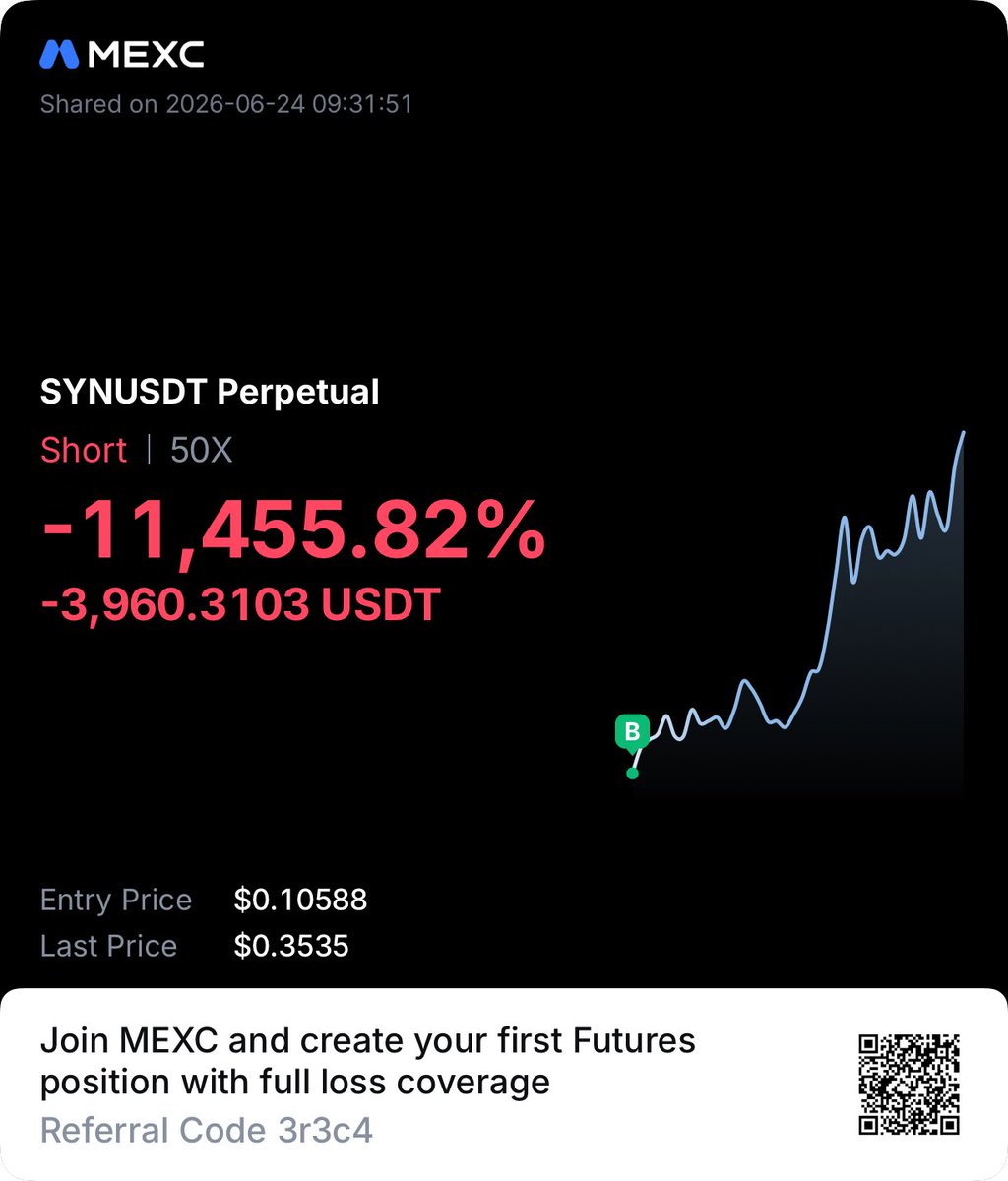 modusl1st's tweet photo. LMFAO iron hands but im gonna hold the fuck on till this shit coin hits the ground $syn https://t.co/xcN8mopCZ8