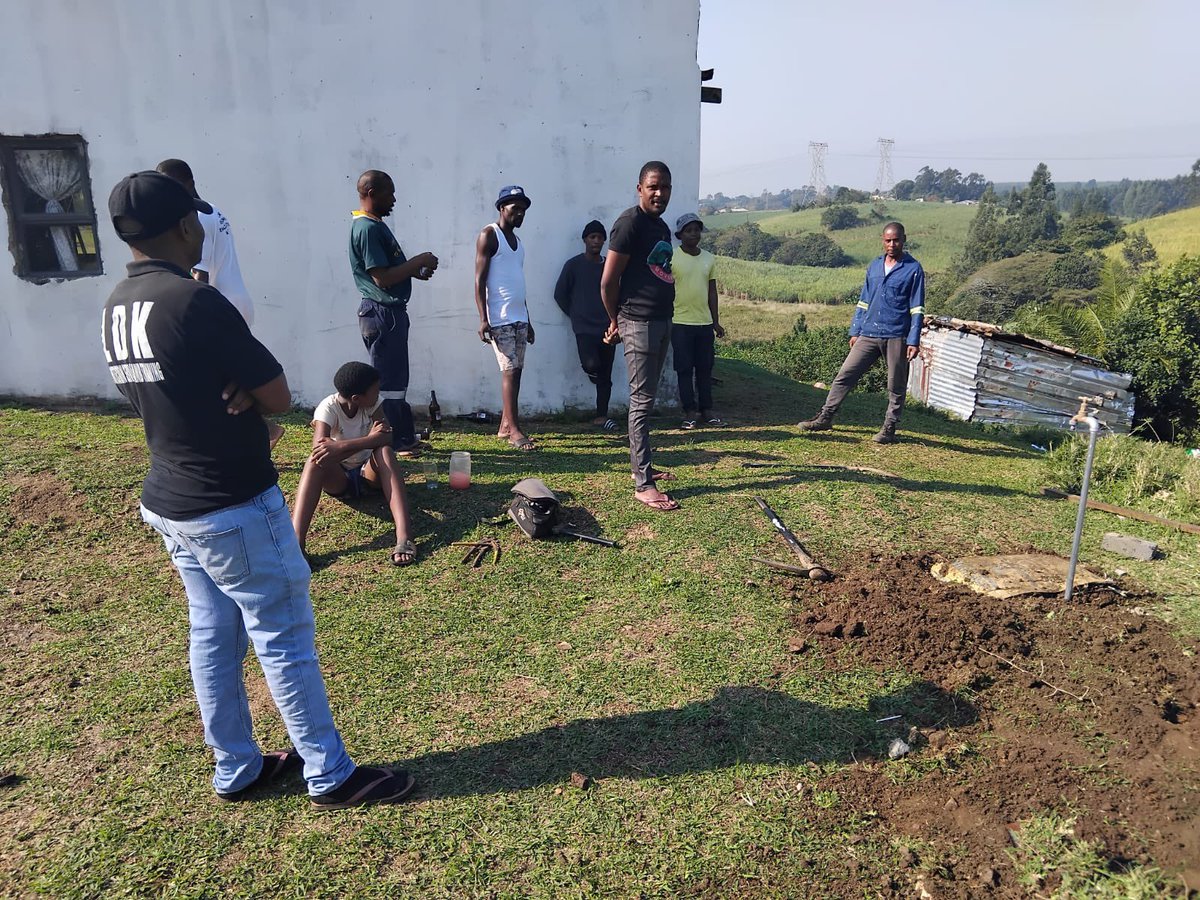 mayibuye_afrika's tweet photo. During our recruitment drive, a 105 years old Gogo wakwaDlangezwa Ward 10 under uMhlathuze municipality requested that we provide her with a water tap to draw clean water for her household. Because Afrika Mayibuye is a Movement that brings  solutions to our people NOW! For  the first time in her life she’s going to enjoy clean running water.