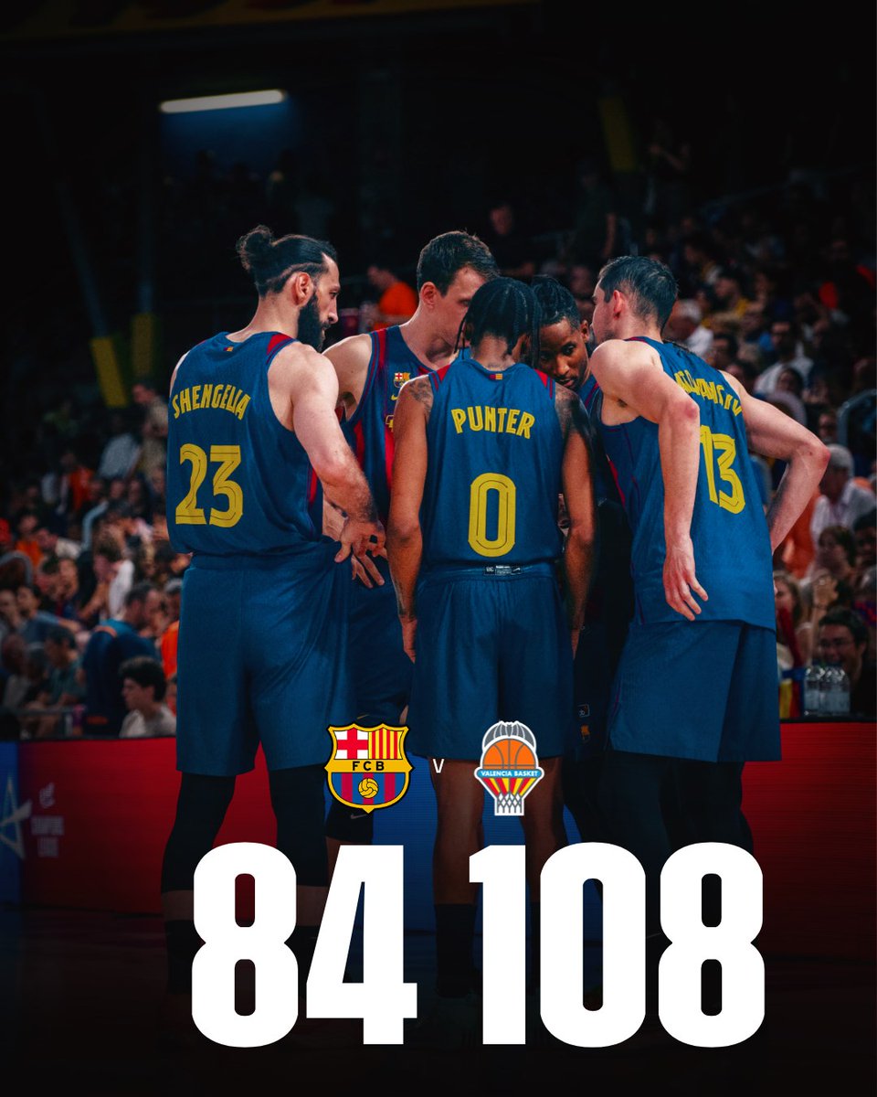 FCBbasket's tweet photo. Final. 

S'acaba l'eliminatòria. Enhorabona al @valenciabasket per la consecució del títol de Lliga 🤝 https://t.co/4Er6ua4RPq