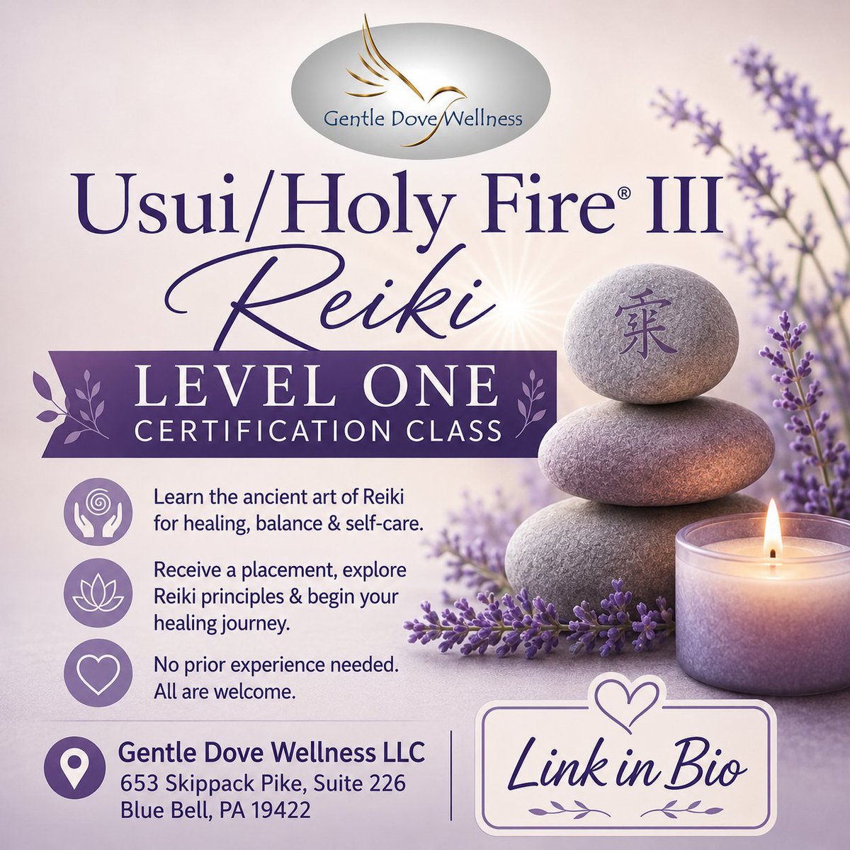gd_wellness's tweet photo. Join us 8/8/2026  for a life-changing spiritual class! ✨ Deepen your practice, align with your highest self, and be of service to humanity.  To learn about Usui/Holy FIre® III Reiki - go to https://t.co/wKFGQwIlHa  To register online, https://t.co/Bxidxd72yt https://t.co/eCOH7WGfly