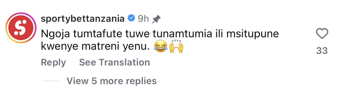 Sativa255's tweet photo. Show zetu wanazijua “Sportybet” vizuri.😁

Juzi odds 107 kapasuka—tena kijiji cha watu zaidi ya 1,000 kilifuata mkeka.

Hili ngolo lao hapa kwenye page yangu limetoka moyoni kabisa. https://t.co/zsj7VzMCtK