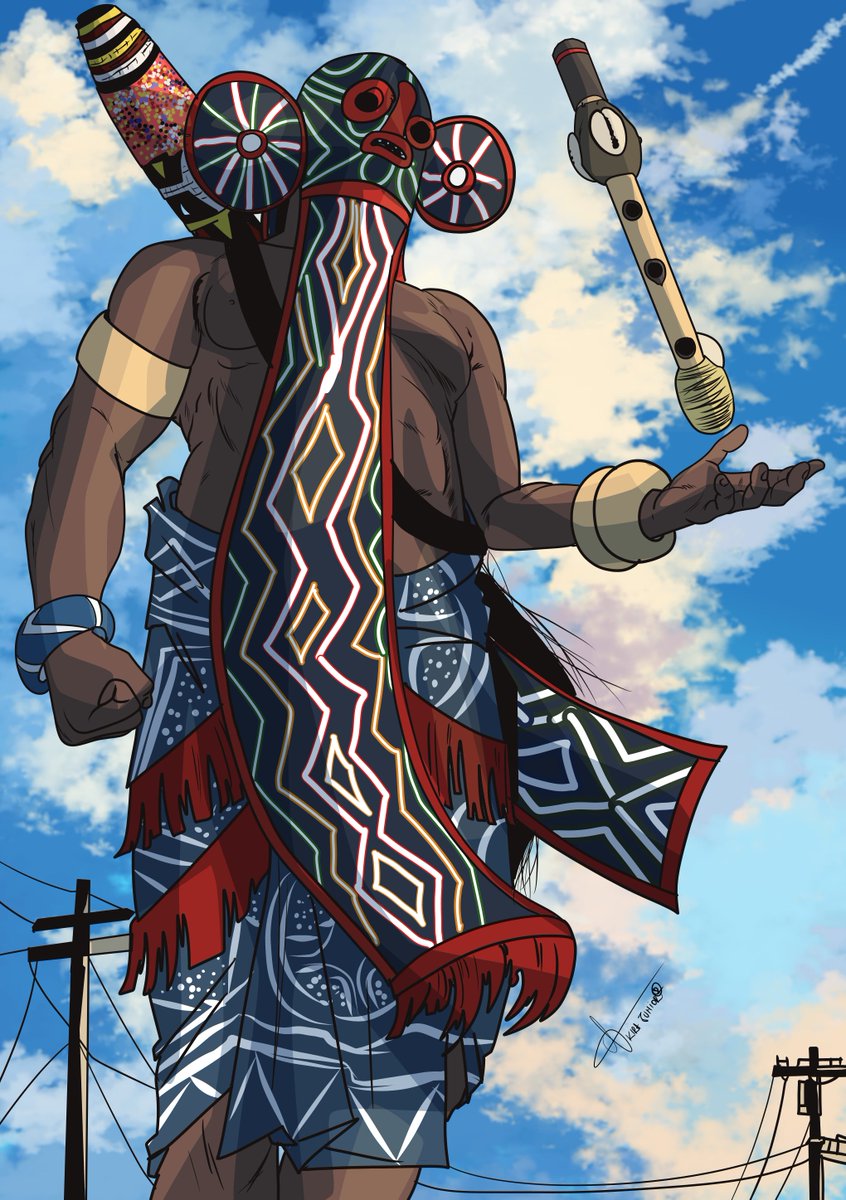 Akirajunior3's tweet photo. Artwork inspired by the Cameroonian elephant mask from Bamileke culture https://t.co/4B6MwdpAWq