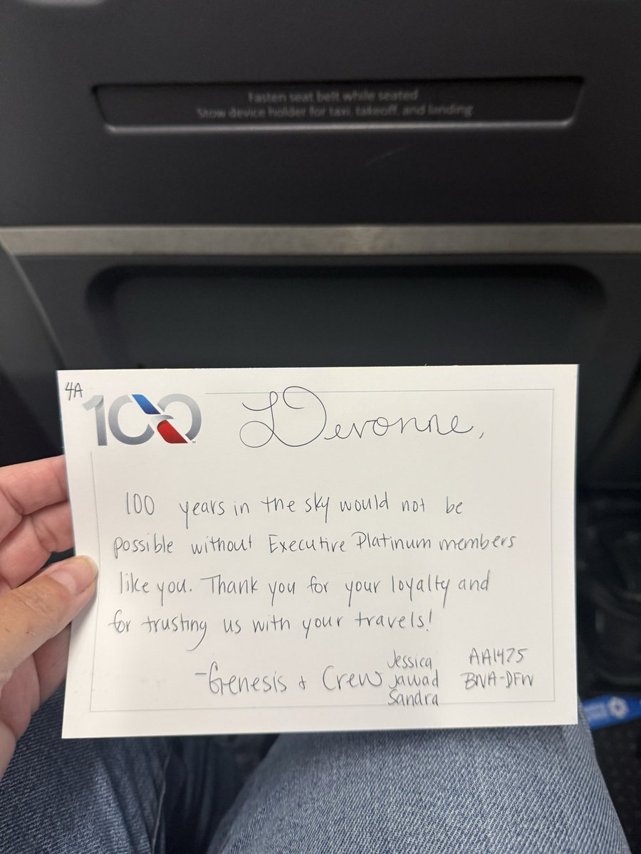 DevonneGrizzle's tweet photo. Well done @AmericanAir  #AA1475 https://t.co/YgCApmggiX