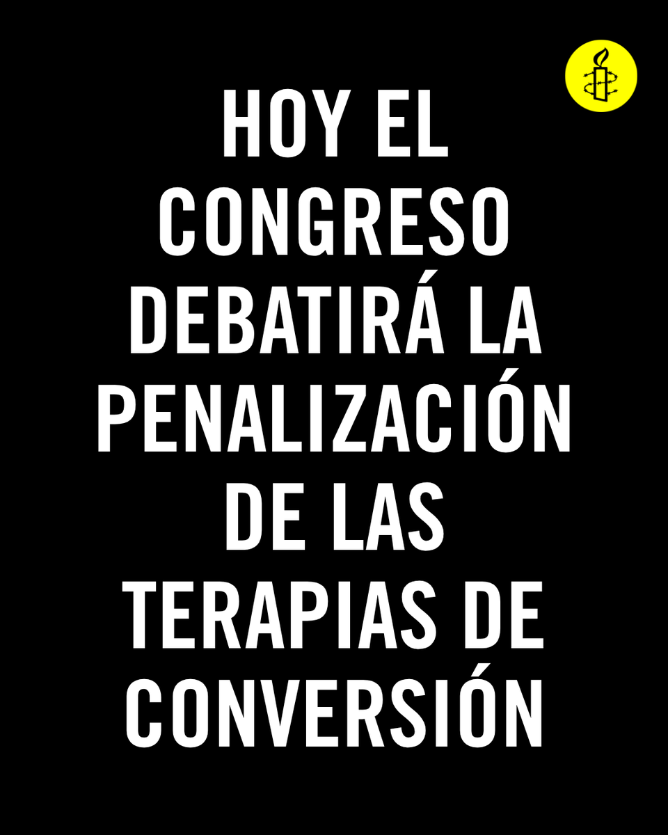 amnistiaespana's tweet photo. ⚠️Hoy puede ser un gran día. El Congreso debatirá la penalización de las terapias de conversión dirigidas a eliminar o negar la orientación sexual, identidad sexual o expresión de género. Desde Amnistía Internacional... (va HILO) https://t.co/iNshn0cDJO