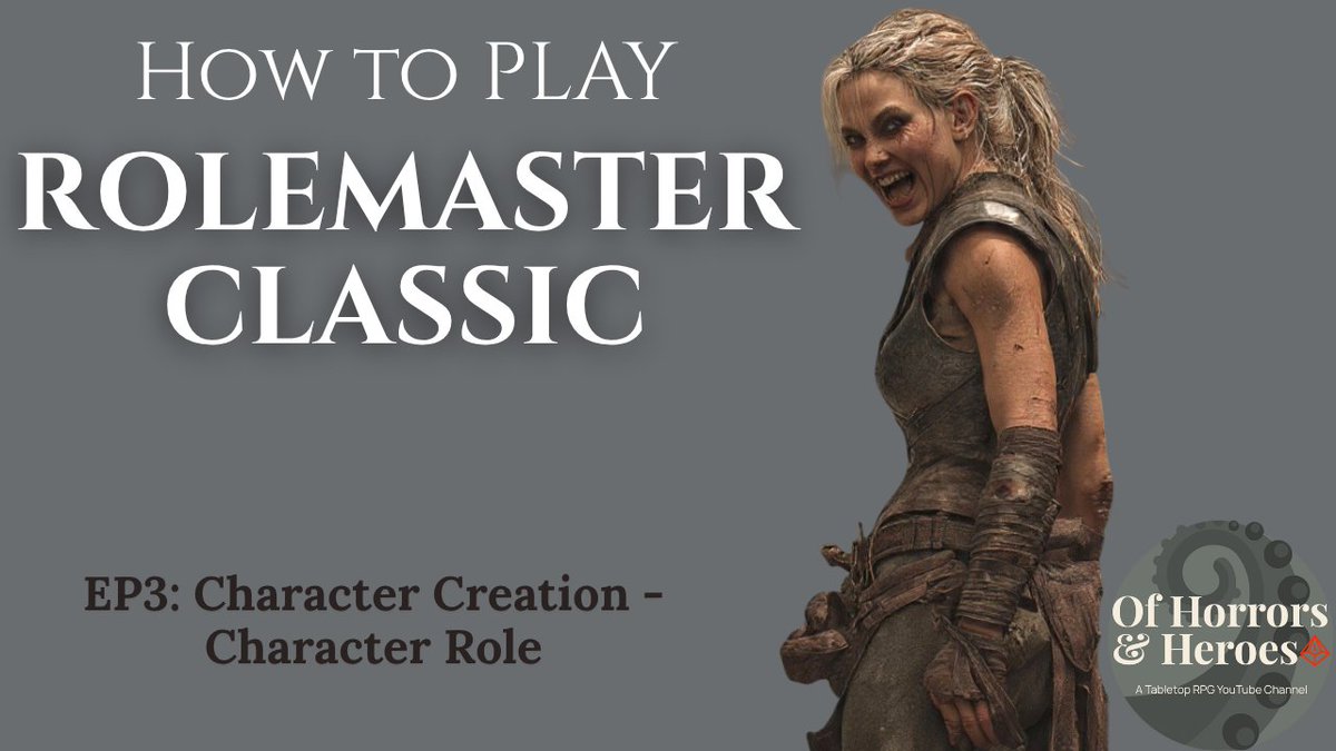 horrors_heroes's tweet photo. EP3 of How to Play Rolemaster Classic is up: Character Creation – Character Role.
If you find it worthwhile, a like, sub, or share is much appreciated.

How to Play Rolemaster Classic – EP3/EP20: Character Creation - Character Role &amp; Sheet
https://t.co/1nZdLpWtH5 https://t.co/SvEI4MwW47