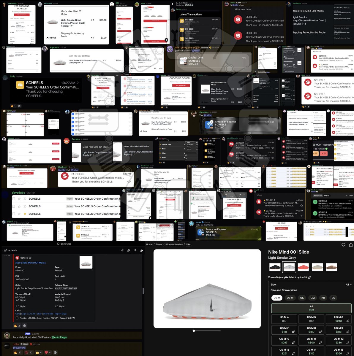 Ecnarudne1's tweet photo. $95 retail -> $220+ resell and it was easy af to loop MULTIPLE manually...

so many members have manually copped 10+ of these mind 001's in the last weeks alone, it's just too easy 

Join the team while you can... another surprise coming soon 🤐 https://t.co/9Pr7rMBkK8 https://t.co/3G8MBHuN2u