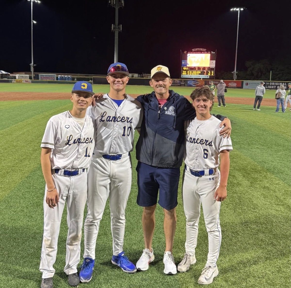 SJCASports's tweet photo. Thank you to the Kenosha Kingfish and our Metro Classic Conference commissioner, Gregg Owens for a great event at the 3rd Annual Kenosha-Racine Senior All Star Game. Our Senior Lancers had a great time playing! #LancerPride https://t.co/g3bOAMEviX