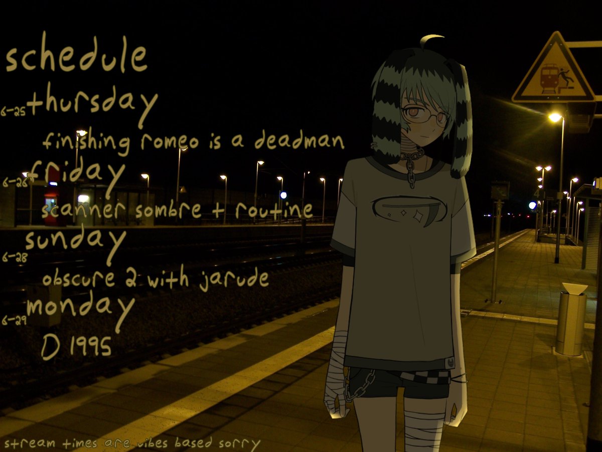 mintmorieve's tweet photo. [TOO LATE, BLOOD ON MY FACE, WHAT CAN I SAY?]
(っ´ཀ`)っ STREAMS 6/25-6/29 (っ´ཀ`)っ https://t.co/lkxtXPMyeH