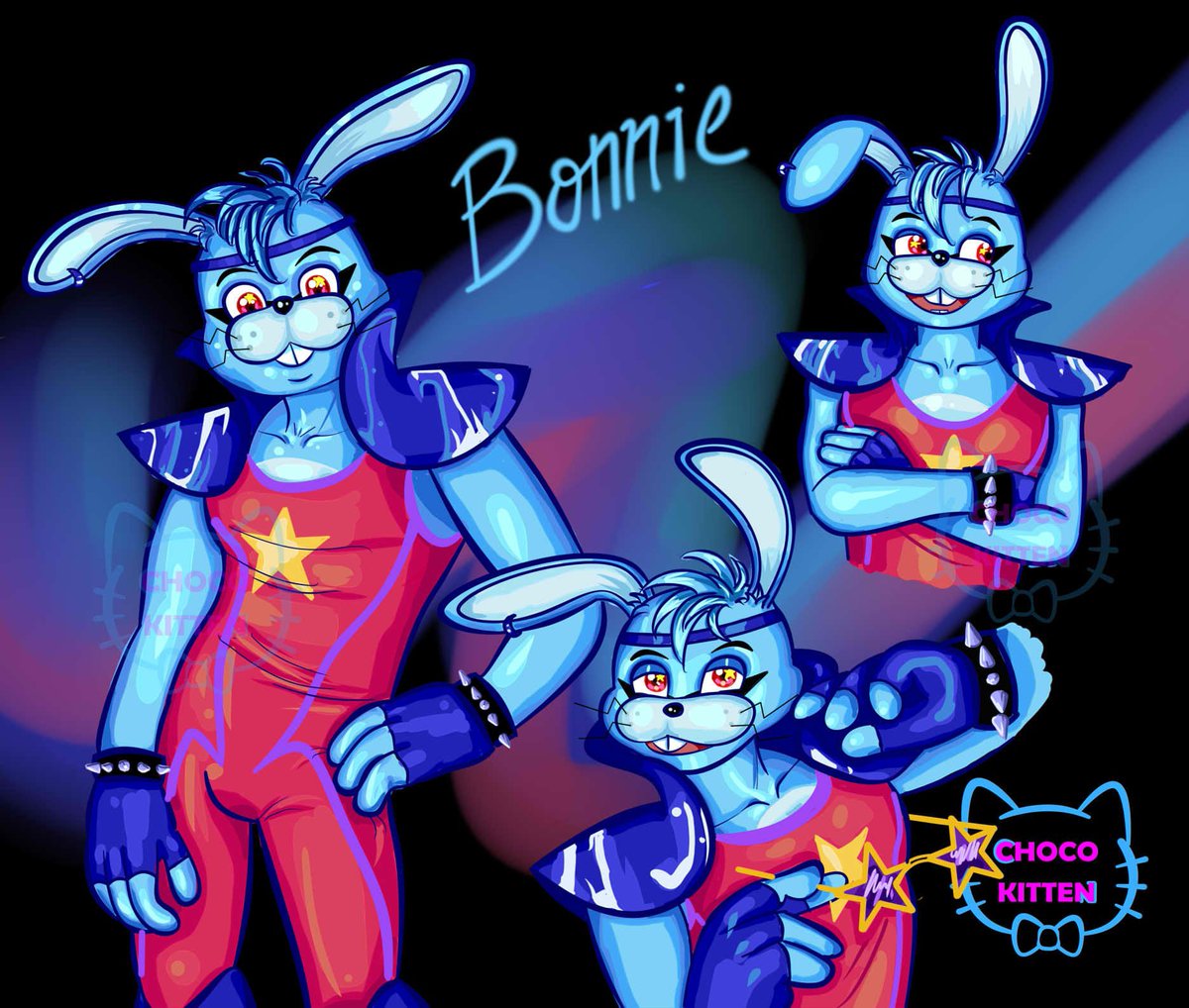 chocokittenGb's tweet photo. Glamrock Bonnie ✨⭐⭐⭐
#fnaf
#glamrockbonnie 
#Bonnie https://t.co/Nl6Ba5gBpy