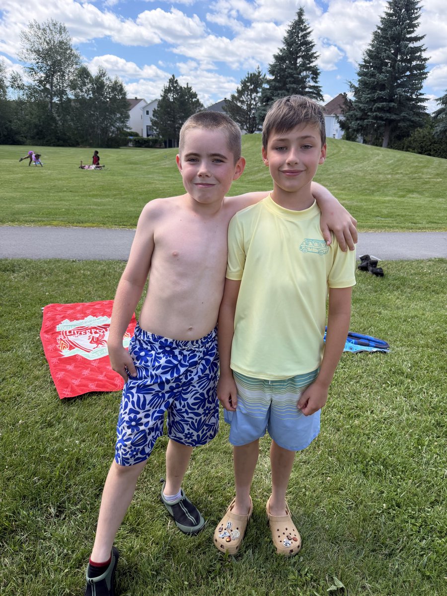 MsBurriOCSB's tweet photo. Second last day of Grade 3 = sunshine, smiles and one final splash pad adventure! βοΈπ¦ We soaked up the beautiful summer weather, made lasting memories and enjoyed every minute together. #BeOCSB @StClareOCSB https://t.co/0zq2Qbr7G4