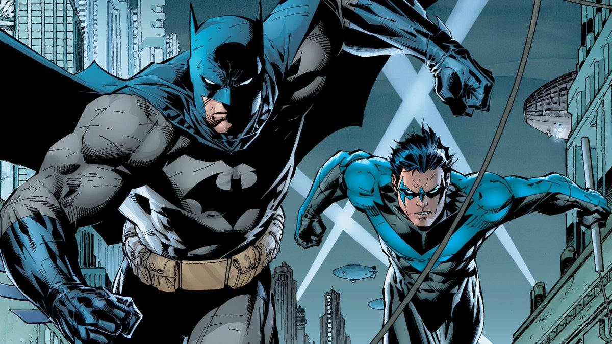 Avegio's tweet photo. Bruce Wayne tuvo que convertirse en la sombra que combate la oscuridad para que Dick Grayson pudiera convertirse en una luz capaz de inspirar a otros. Y ahí está la verdadera victoria de Batman: no en salvar Gotham una y otra vez, sino en formar a alguien mejor que él. https://t.co/tnidHMyWFh
