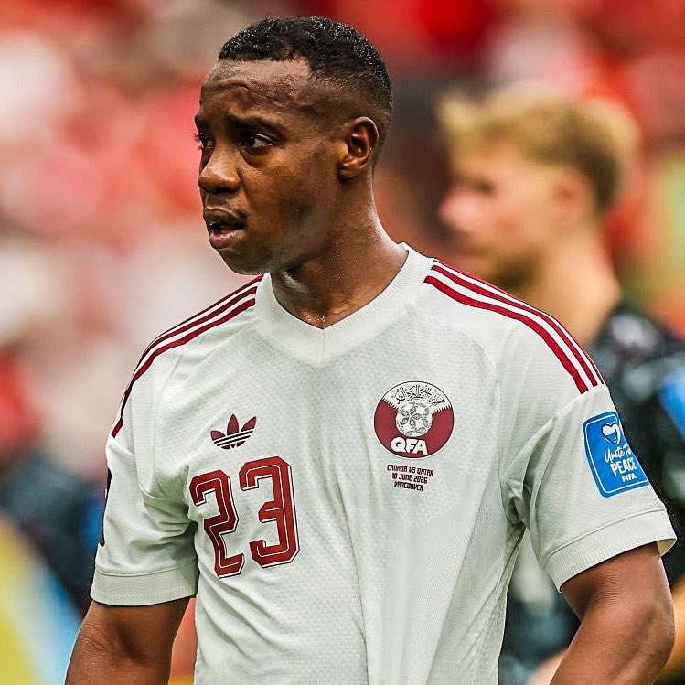 eurofootcom's tweet photo. 🚨🇶🇦 𝐁𝐑𝐄𝐀𝐊𝐈𝐍𝐆 | Qatar midfielder Assim Madibo (29) has been handed a 5 match BAN for his challenge on Ismael Kone, reports @BBCSport. 🚫 https://t.co/VIic36hJDo