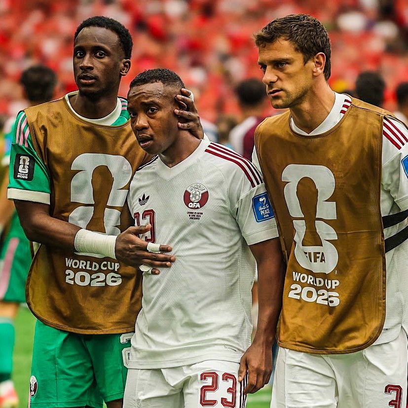 eurofootcom's tweet photo. 🚨🇶🇦 𝐁𝐑𝐄𝐀𝐊𝐈𝐍𝐆 | Qatar midfielder Assim Madibo (29) has been handed a 5 match BAN for his challenge on Ismael Kone, reports @BBCSport. 🚫 https://t.co/VIic36hJDo