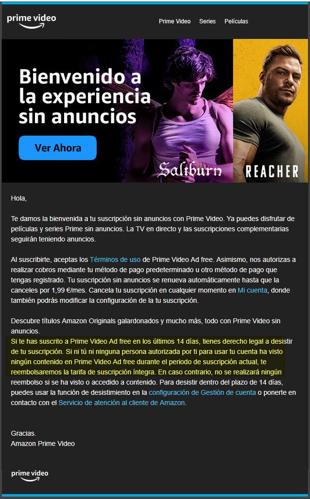 chusete81's tweet photo. Hola @PrimeVideoES
¿Cómo se supone que hemos contratado esto, aunque sea sin querer, si tengo configurado un pin para evitar compras y cargos adicionales?
Si no lo detectas inmediatamente es bastante probable que accedas al contenido y pierdas la posibilidad de desistir. Abusivo. https://t.co/RmoZXlDMOA