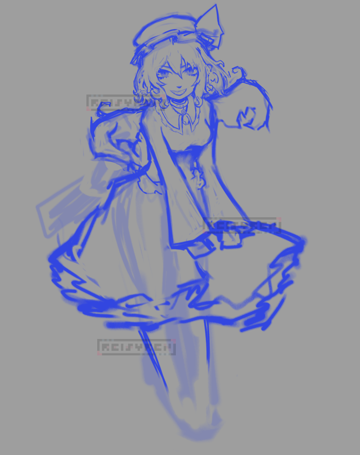 reisyren's tweet photo. slowly I draw Remilia... #touhou #wip https://t.co/mNo1vz9fII
