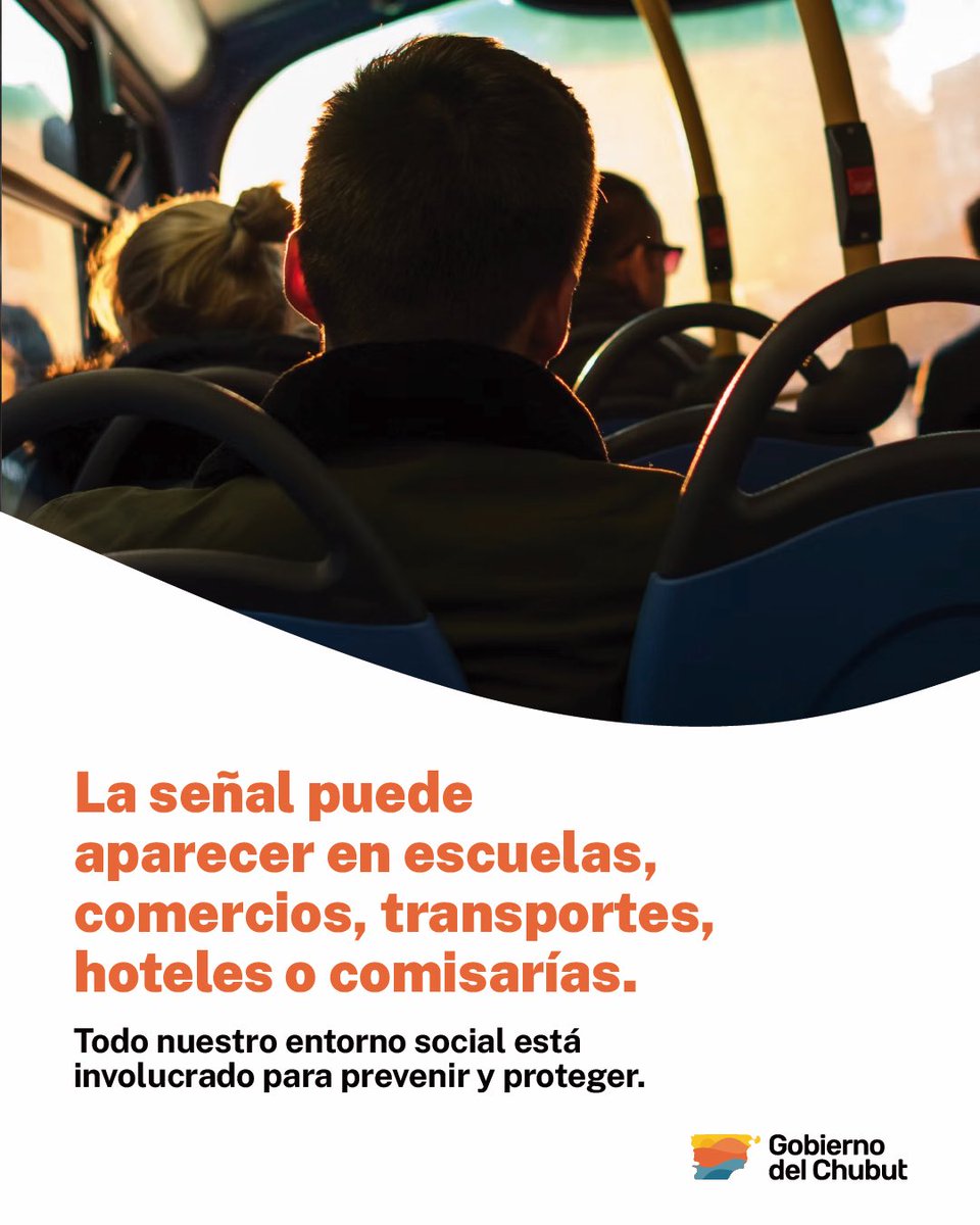 gobiernochubut's tweet photo. 👉🏼  Mantené los ojos abiertos. Puede aparecer en colectivos, escuelas, comercios, hoteles o comisarías.

👉🏼 Si la ves: mantené la calma, no confrontes al acompañante y llamá de inmediato al 101 (Policía).

 👉🏼  Tu difusión puede hacer la diferencia. https://t.co/VuXCNZp5X7