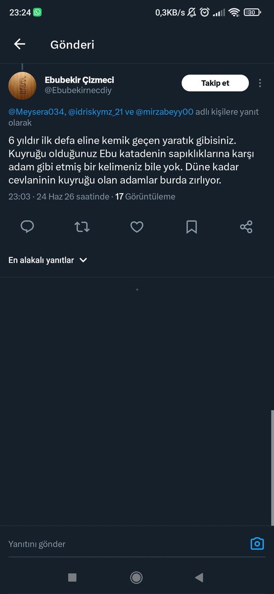 Meysera034's tweet photo. @Ebubekirnecdiy @idriskymz_21 @mirzabeyy00 Sen tam bir şizofren çıktın iki dakika önce yazdığını da hatırlamıyorsun, ben Ebu Katade'nin kuyruğu degilsem Allah sana lanet etsin mi? Bak bu senin üslubun Amin de https://t.co/z5KV6j5tYa