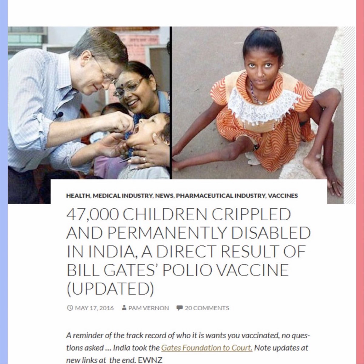 liz_churchill10's tweet photo. If USAID really cared about children…why do they work with Bill Gates? https://t.co/WuoGZufqio