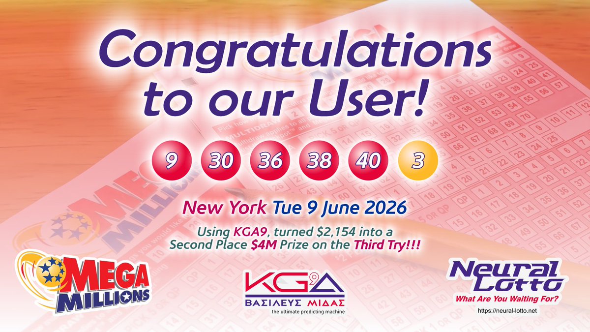 Neural_Lotto's tweet photo. BARELY MISSED THE JACKPOT BY 1 BONUS NUMBER!

YES BUT YOU COULD HAVE WON $4M BY NOW!

Still talking yourself out of it?

Keep talking the talk or start walking the walk. Your move.

https://t.co/7i69CxMFWJ

Still dreaming about it or ready to do something about it?

#megamillions https://t.co/naJyXJRkZO