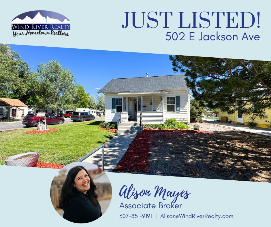 windriverrealty's tweet photo. 502 E Jackson in Riverton offers 1 bed, 1 bath, an updated kitchen &amp; a full basement you can finish to your liking. The corner lot with mature landscaping &amp; the covered porch are cherries on top. See more at https://t.co/NWMwP0ZjG7 @WYHOMES https://t.co/0Ej0RwKNPf