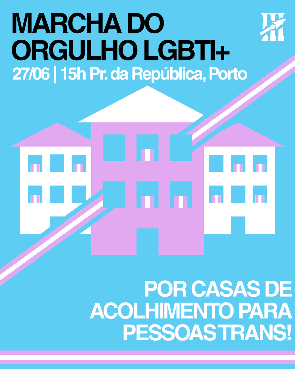 coletivoruptura's tweet photo. 🏳️‍⚧️🚩 TODES À MARCHA DO ORGULHO DO PORTO 🚩🏳️‍⚧️

Este sábado, às 15h, vem ter connosco na Marcha do Orgulho do Porto lutar por casas de acolhimento para as pessoas trans! 

🧵1/5 https://t.co/hawfDUTAo0