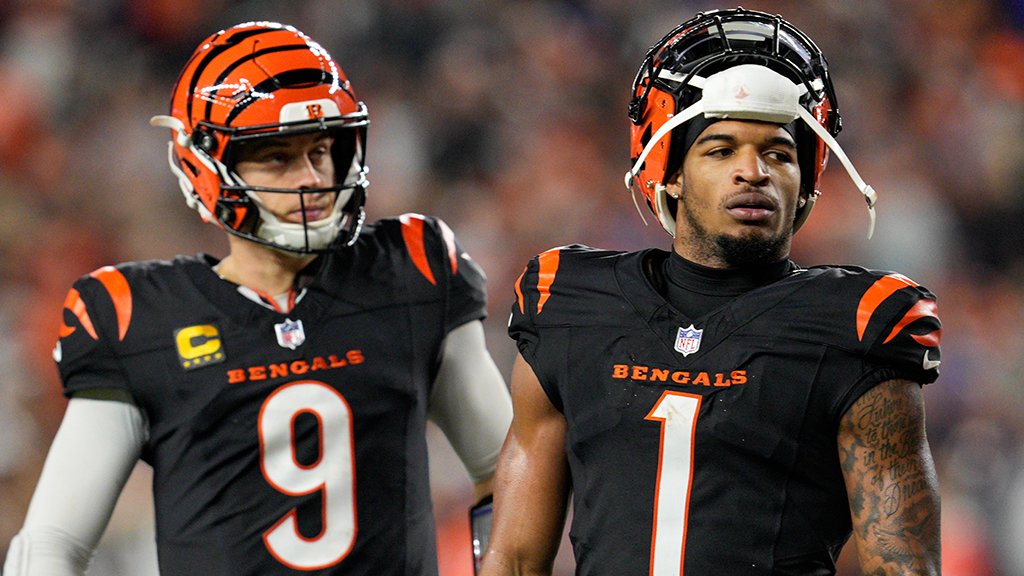 AroundTheNFL's tweet photo. Debate (via @JABergman, @BCersosimo, @MattOkada + @TheDan_Parr): Best NFL quarterback-pass catcher combo in 2026? 

https://t.co/T2Q25XZW9K https://t.co/DVN9JJv2qy