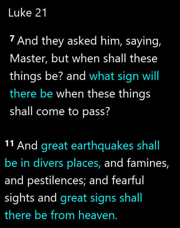 Kabamur_Taygeta's tweet photo. Jesus's prophesies about the end times were Pleiadian messages about the Shift.

Before the arrival of the "son of man" (beings that are like humans / Galactic Federation Elohim) there will be earthquakes in diverse places, and signs from heaven. 

The earthquakes aren't human-made, they're natural side effects of a planet in distress. 

It means we're close.